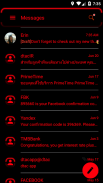 SMS Messages Neon Led Red Theme screenshot 2