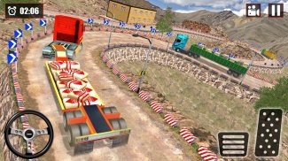 Offroad Snow Trailer Truck Driving Game 2020 screenshot 11