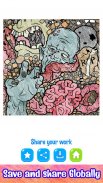 Zombies Color by Number: Horror Glitter Paint Book screenshot 0