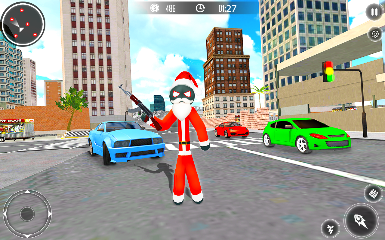 Santa Claus Stickman - Rope Hero Gangster Crime - Загрузить APK для Android  | Aptoide