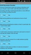 Dyscalculia Screener Checklist screenshot 1