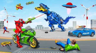 Police Dino Robot Car Game 3d screenshot 7