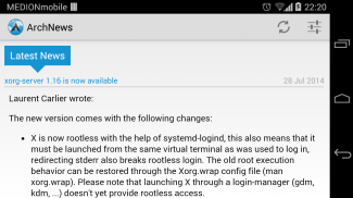 Arch Linux News screenshot 2