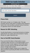 ERC Car Audio/NAVI Unlocker screenshot 2