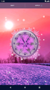 Frozen Winter Analog Clock screenshot 5
