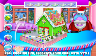 DIY जिंजरब्रेड हाउस केक निर्माता! पाक कला खेल screenshot 7