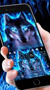 Nuevo tema de teclado Cool Neon Wolf screenshot 0