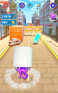 Cat Toilet Paper Running Adventure – Subway Game screenshot 3