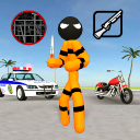 Stickman Killer Rope Hero Vegas Prison Escape