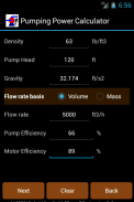 Pumping power calculator Lite screenshot 0