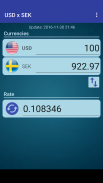 US Dollar to Swedish Krona screenshot 1