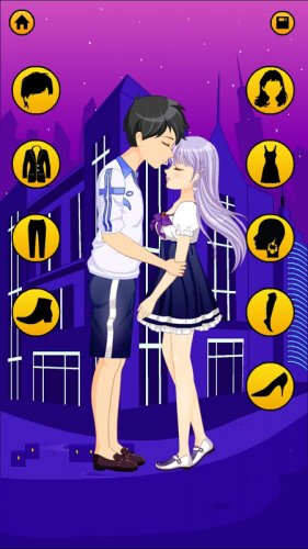 anime dress up games for girls  couple love kiss 39