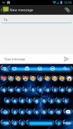คีย์บอร์ด Emoji Spheres Blue screenshot 0