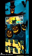 3D Blue Halloween Pumpkin Scarecrow Theme screenshot 1