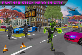 Panther Stickman Rope Hero City Crime screenshot 6