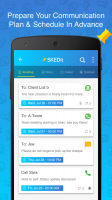 SKEDit Scheduling App: Schedule WhatsApp SMS Calls Screen