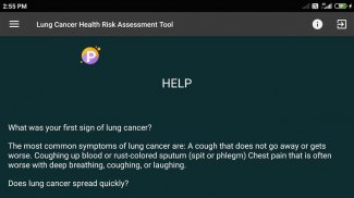 Lung Cancer Risk Assessment Tool screenshot 9