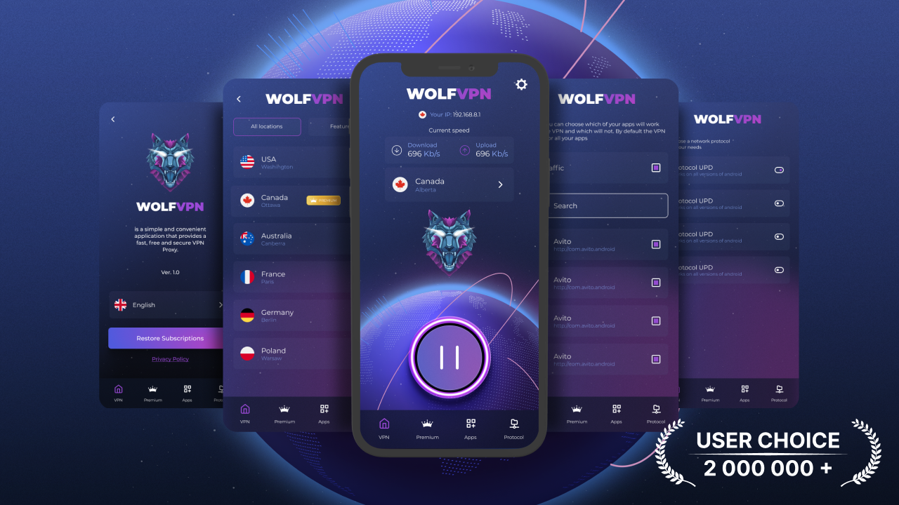 Wolf VPN - бесплатный безлимитный VPN сервис - Загрузить APK для Android |  Aptoide