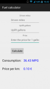Petrol calculator screenshot 0