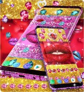 Glitter lips live wallpaper screenshot 1