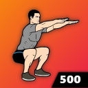 500 Squats: Home Workout Icon