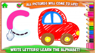 Çocuk boyama alfabe 😍 Okul öncesi eğitici oyunlar screenshot 4