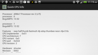 Quick CPU Info screenshot 1