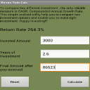 Return Rate(CAGR) calculator