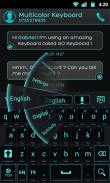 GO Keyboard Black Cyan Theme screenshot 1