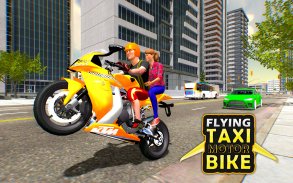 Flying Taxi: Bike Flying Games screenshot 0