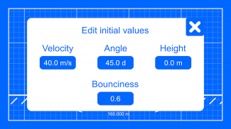 Projectile motion screenshot 2