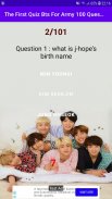 Quiz Bts For Army 100 Questions screenshot 1