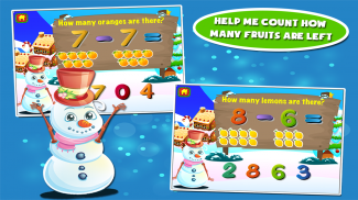 Snowman Preschool Math Games screenshot 2