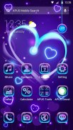 Purple romantic love APUS Launcher theme screenshot 0