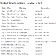 2020 World Public Holiday Calendar screenshot 0