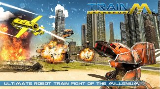 Mega Robot Transformation War : Train Robot Games screenshot 2