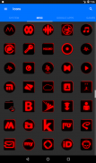 Flat Black and Red Icon Pack v4.7 ✨Free✨ screenshot 5