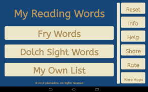 my reading words screenshot 0