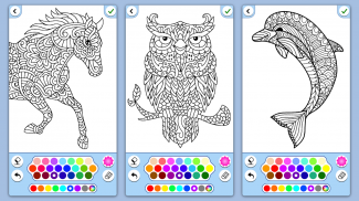 Animal coloring mandala pages screenshot 0