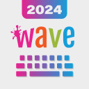 Wave Keyboard Background - Animations, Emojis, GIF Icon