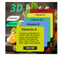 Health Info Vitamins and Minerals -3D View