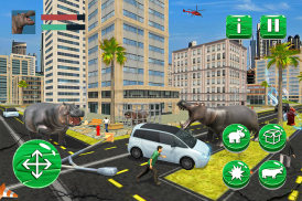 Wild Hippo Beach Attack Jungle Simulator screenshot 3