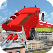 Flying Firetruck City Pilot 3D screenshot 2