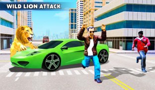 Angry Lion City Attack: Wild Animal Games 2020 screenshot 7