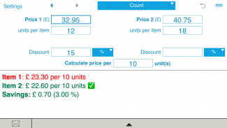 Unit Price Calculator screenshot 2