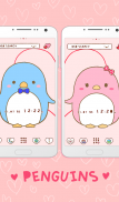 Симпатичные обои Couple Wallpaper: Penguins screenshot 0