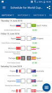 Schedule for World Cup 2018 Russia screenshot 2