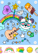 Kawaii para Colorir Glitter: Jogo de Colorir screenshot 4