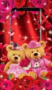 3D Love Bear Couple Theme screenshot 2