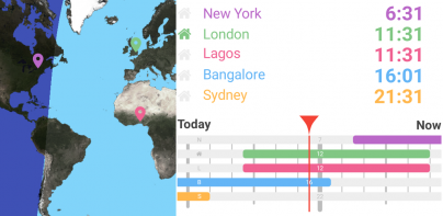 Horzono time zones world clock